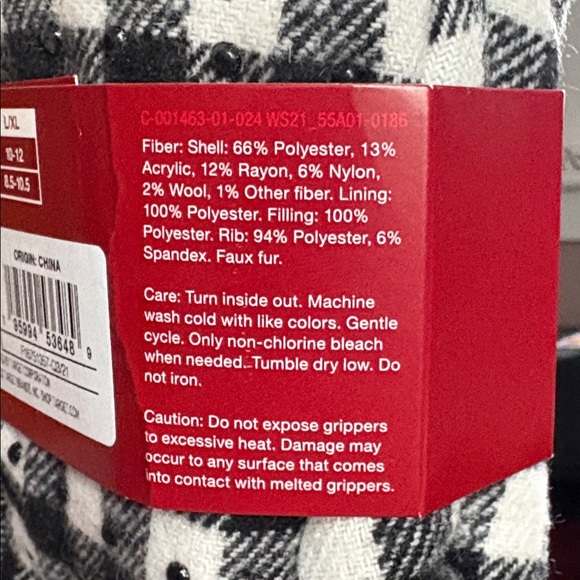 Wondershop Buffalo Plaid Slipper Socks Size S/M NWT - Picture 5 of 8